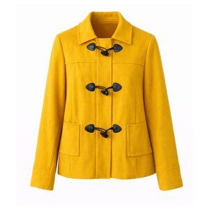 Banana Republic Mustard Yellow Toggle Coat Large